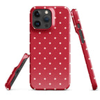 Cranberry Cream Polka | iPhone Snap Case