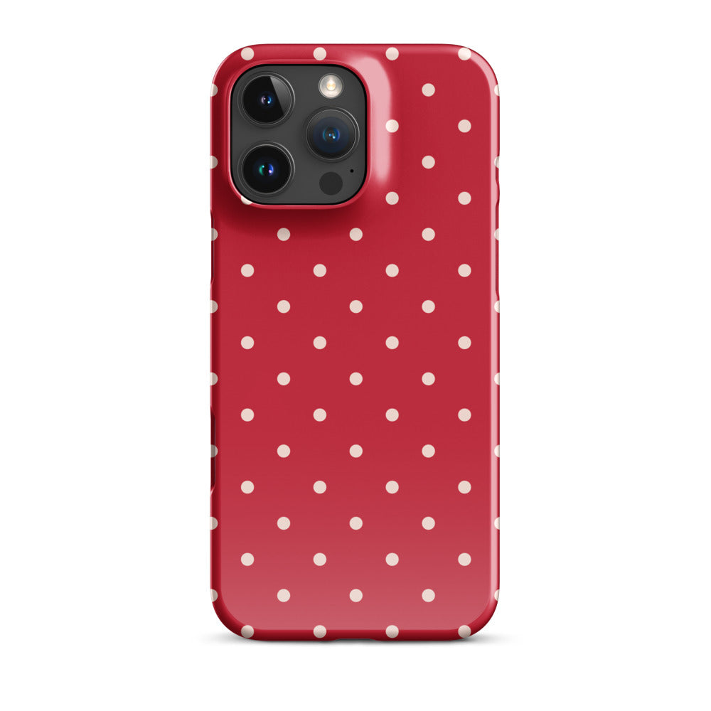 Cranberry Cream Polka | iPhone Snap Case